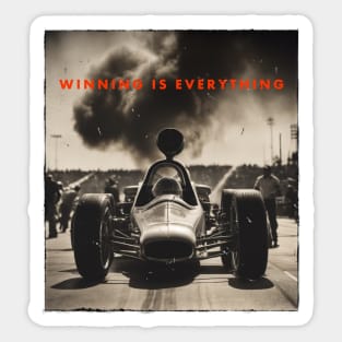 retro race car. winning is everything Sticker